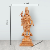 Raja Alangaram Murugan Statue - 6 x 2 Inches | Panchaloha Statue/ Standing Kartikeya Statue for Pooja/ 355 Gms - Retail Maharaj