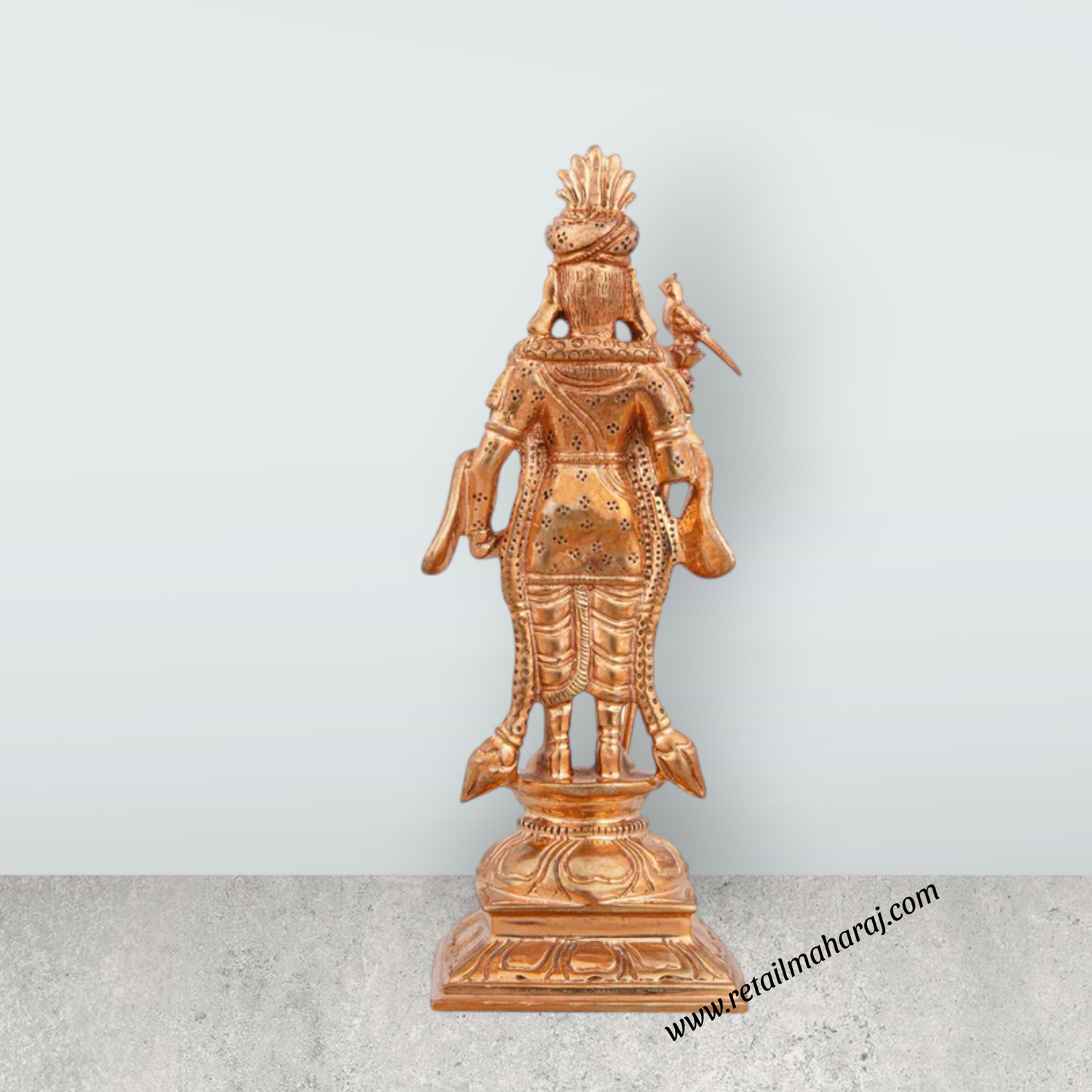Raja Alangaram Murugan Statue - 6 x 2 Inches | Panchaloha Statue/ Standing Kartikeya Statue for Pooja/ 355 Gms - Retail Maharaj