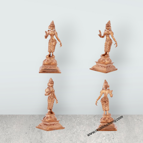 Murugan Valli Deivanai Statue Set - 5 x 2 Inches | Panchaloha Statue/ Murugan Valli Deivanai Idol for Pooja - Retail Maharaj