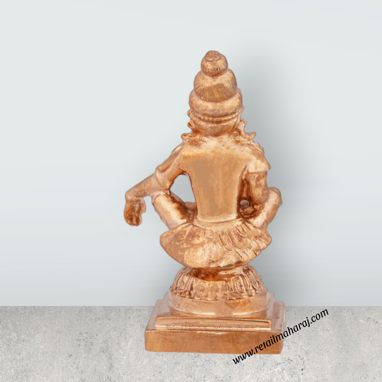 Ayyappan Statue - 3 x 1.5 Inches | Panchaloha Statue/ Ayyappa Idol/ Ayyappan Vigraham for Pooja/ 170 Gms - Retail Maharaj