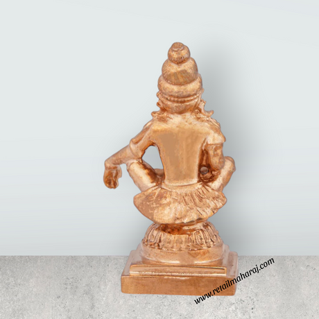Ayyappan Statue - 3 x 1.5 Inches | Panchaloha Statue/ Ayyappa Idol/ Ayyappan Vigraham for Pooja/ 170 Gms - Retail Maharaj