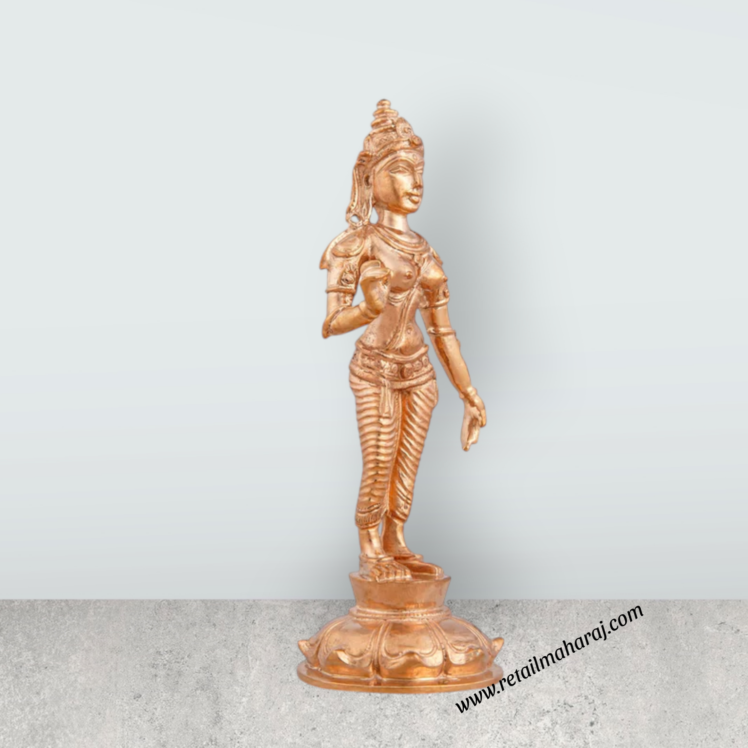 Sivagami Murti - 5 x 1.75 Inches | Shivagami Statue/ Panchaloha Statue/ Paravati Idol for Pooja - Retail Maharaj