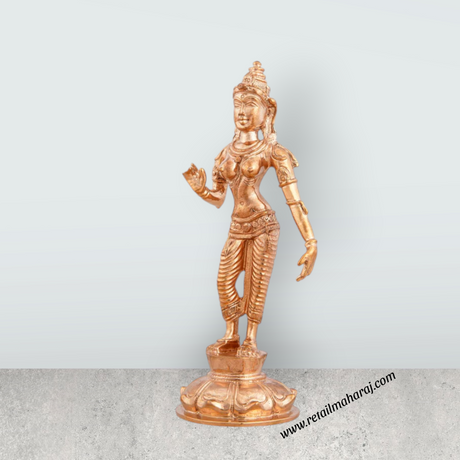Sivagami Murti - 5 x 1.75 Inches | Shivagami Statue/ Panchaloha Statue/ Paravati Idol for Pooja - Retail Maharaj