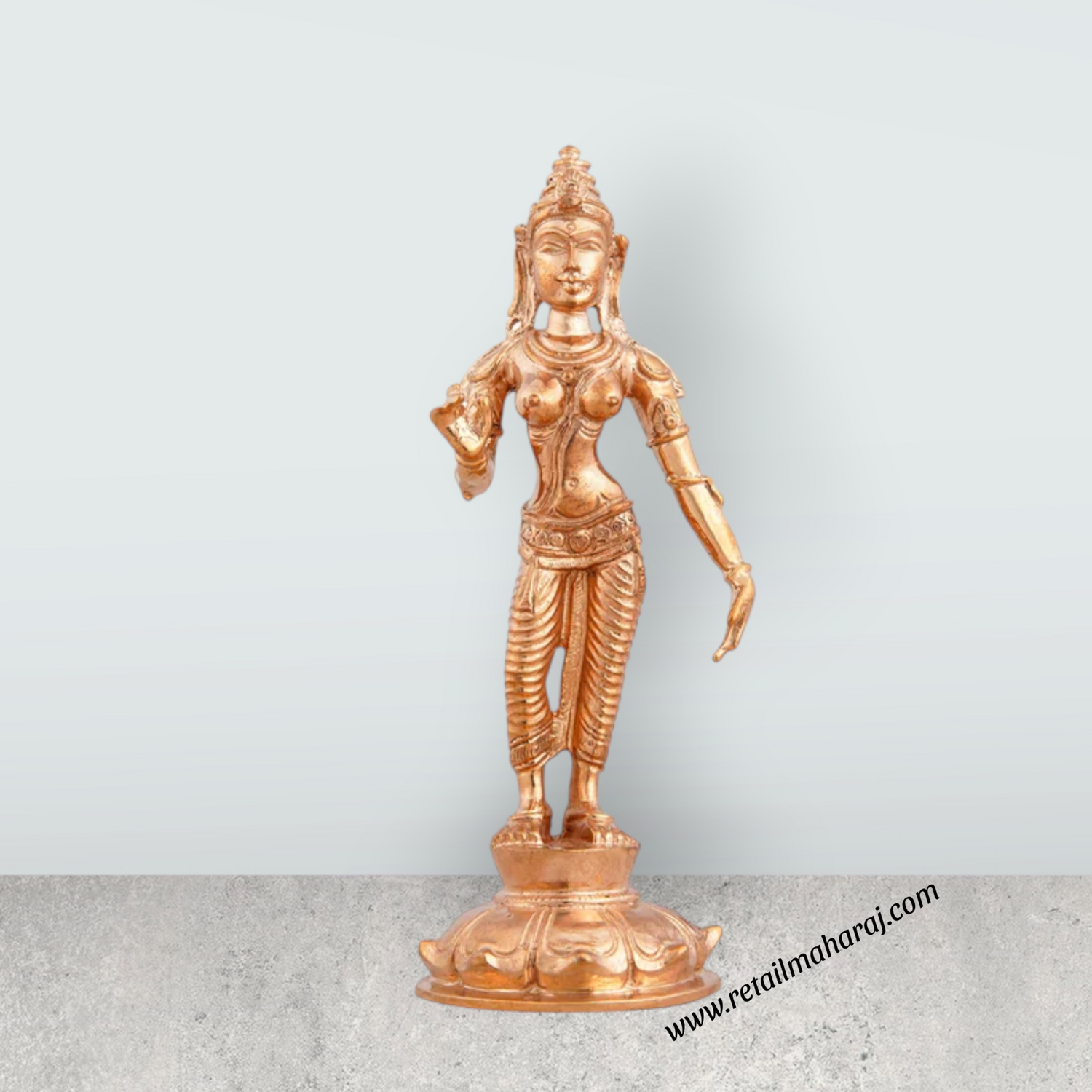 Sivagami Murti - 5 x 1.75 Inches | Shivagami Statue/ Panchaloha Statue/ Paravati Idol for Pooja - Retail Maharaj