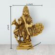 Murugan Statue With Peacock - 3 x 2.5 Inches | Antique Brass Idol/ Kartikeya Statue Standing On Base for Pooja - Retail Maharaj