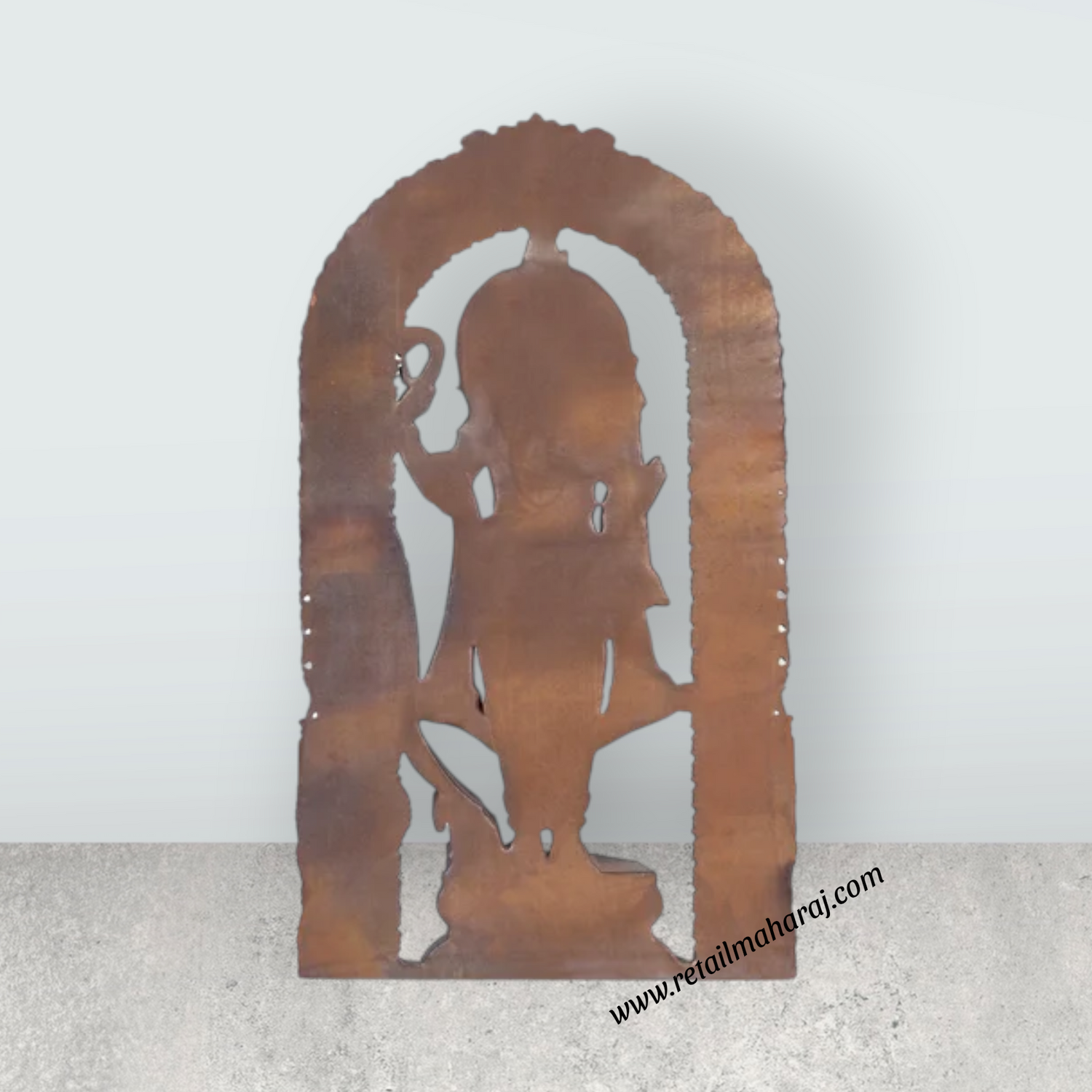 Ayothi Ramar With Arch Murti – 4.5 x 2.75 Inches Copper Idol / Ayodhya Rama Statue for Pooja - Retail Maharaj