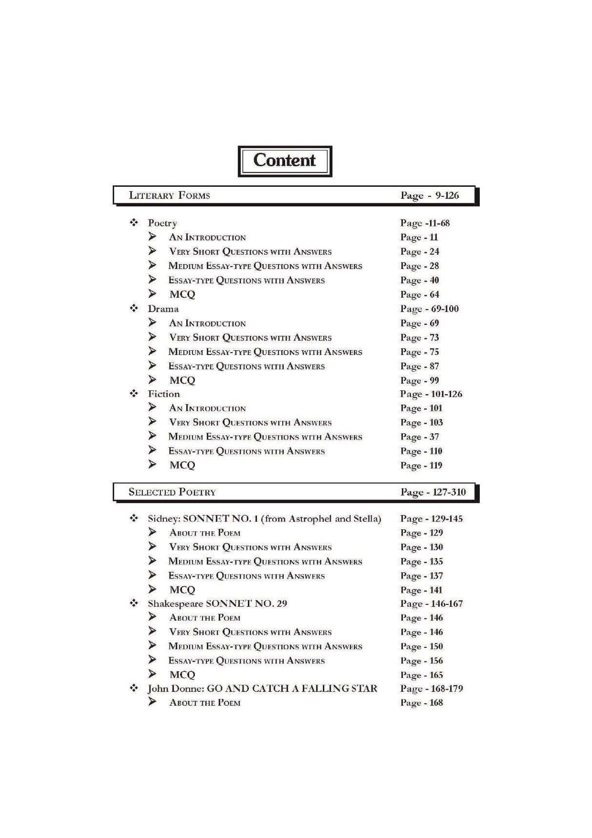 A MODEL QUE. & ANS. FOR IND. TO SELECTED POETRY & PROSE (ENGL1011), SEM-1, B.U. (English Version) - Retail Maharaj