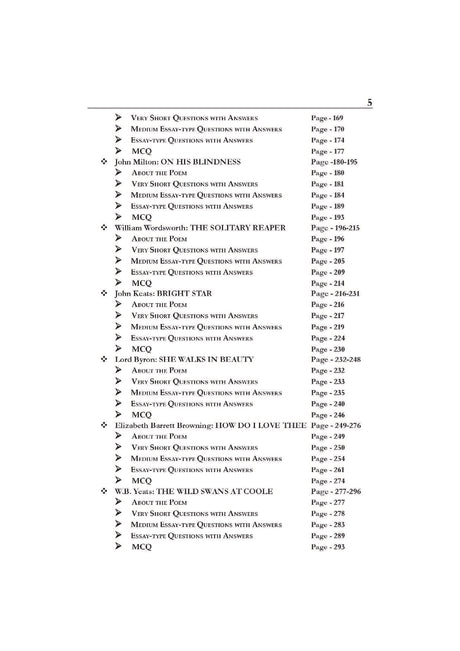 A MODEL QUE. & ANS. FOR IND. TO SELECTED POETRY & PROSE (ENGL1011), SEM-1, B.U. (English Version) - Retail Maharaj