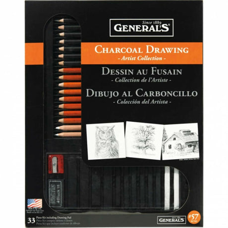 General’s Charcoal Drawing Artist Collection Set 57RETRO - Retail Maharaj