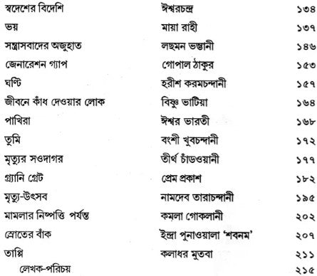 Samakalin Sindhi Galpasangraha: 1980–2005 (Bengali Version)