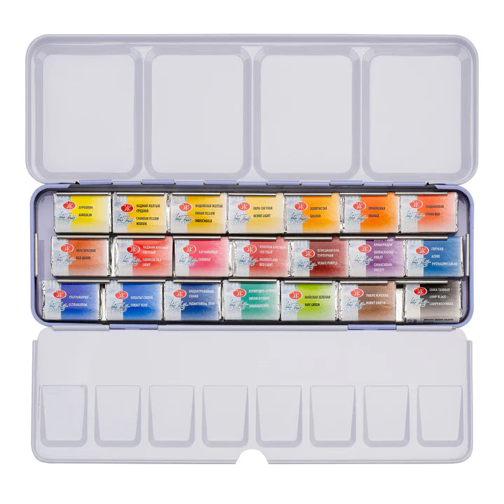 White Night's Artist's Watercolour Metal Palette Full Pans Set - Retail Maharaj