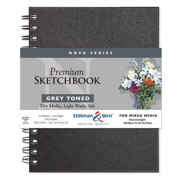 Stillman Birn Grey Nova Series Medium Grain Sketchbook Open Stock - Retail Maharaj