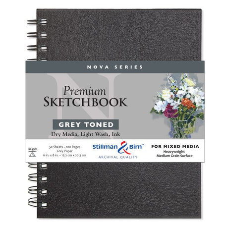 Stillman Birn Grey Nova Series Medium Grain Sketchbook Open Stock - Retail Maharaj