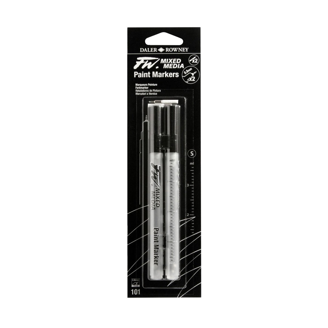 Daler Rowney FW Refillable Empty Paint Markers for Mixed Media - Retail Maharaj