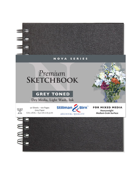 Stillman Birn Grey Nova Series Medium Grain Sketchbook Open Stock - Retail Maharaj