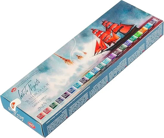 White Nights Granulating Watercolour 21 Full Pans Set - Retail Maharaj