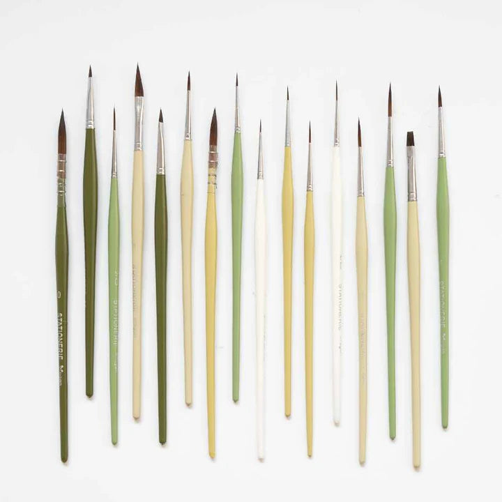Stationerie Miniliners Set of 16 Kolinsky Synthetic Forest Edition - Retail Maharaj