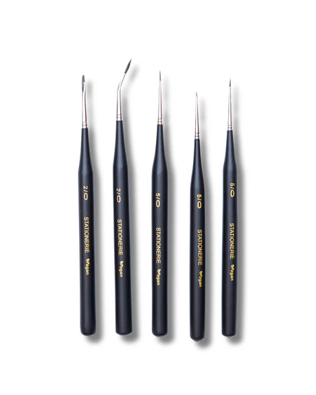 Stationerie Angled Ultramini Detailer Brush Set of 5 - Retail Maharaj