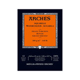 Arches Aquarelle Watercolour Rough Grain Paper Pad Open Stock 12 Sheets - Retail Maharaj
