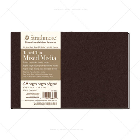 Strathmore 400 Series Toned Tan and Gray Mixed Media Art Journal Hardbound and Softcover - Retail Maharaj