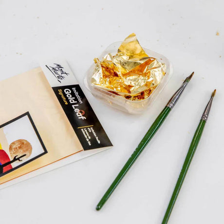 Mont Marte Imitation Gold Leaf 14x14cm 25 Sheets - Retail Maharaj