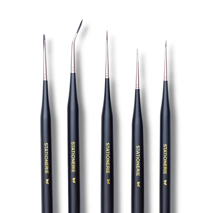Stationerie Angled Ultramini Detailer Brush Set of 5 - Retail Maharaj