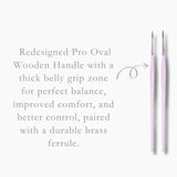 Retail Maharaj Short Liner Brush Set of 4 Lilac Mist Edition, Kolinsky Synthetic - Retail Maharaj