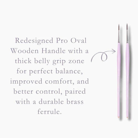 Retail Maharaj Short Liner Brush Set of 4 Lilac Mist Edition, Kolinsky Synthetic - Retail Maharaj