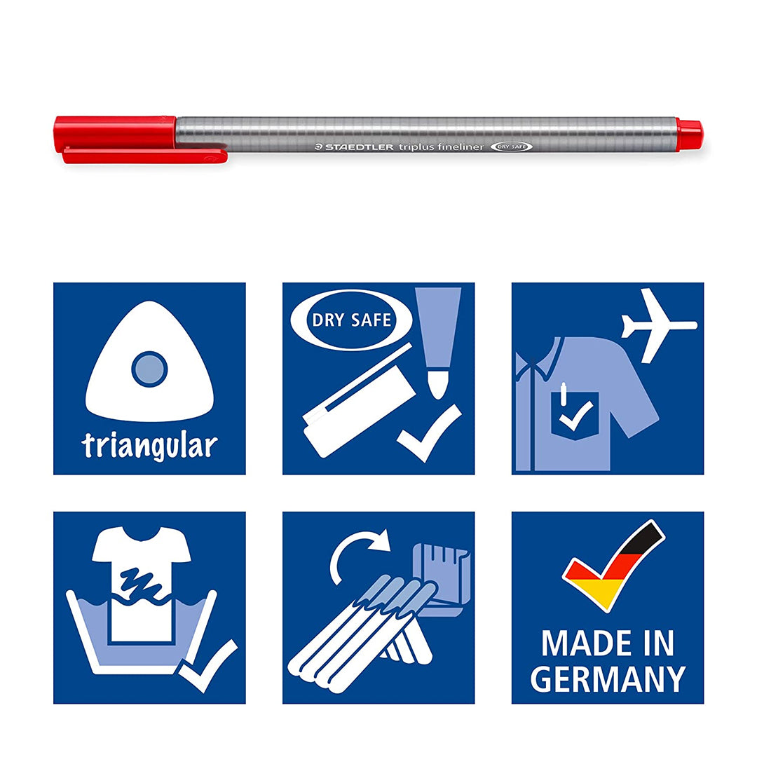 Staedtler Triplus Fineliner Colour Pen Sets Needle Tip - Retail Maharaj