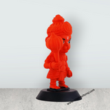 Anjaneya Statue Car Dashboard Stand - 3.75 x 1.5 Inches | Car Decor / Red Colour Hanuman Statue For Gifting - Retail Maharaj