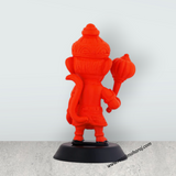 Anjaneya Statue Car Dashboard Stand - 3.75 x 1.5 Inches | Car Decor / Red Colour Hanuman Statue For Gifting - Retail Maharaj