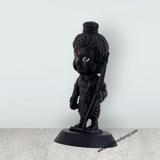 Ayodhya Ram Lalla Ji Car Dashboard Stand - 4 x 1.5 Inches | Car Decor / Black Colour Rama Idol For Gifting - Retail Maharaj