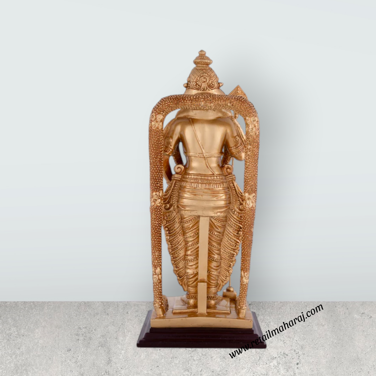 Murugan Statue - 12 x 5.5 Inches | Resin Standing Kartikeya Statue for Pooja - Retail Maharaj