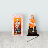 Shirdi Saibaba - 5 Inches | Sai Baba Murti/ Marble Dust Saibaba Statue/ Sai Baba Idol for Home - Retail Maharaj
