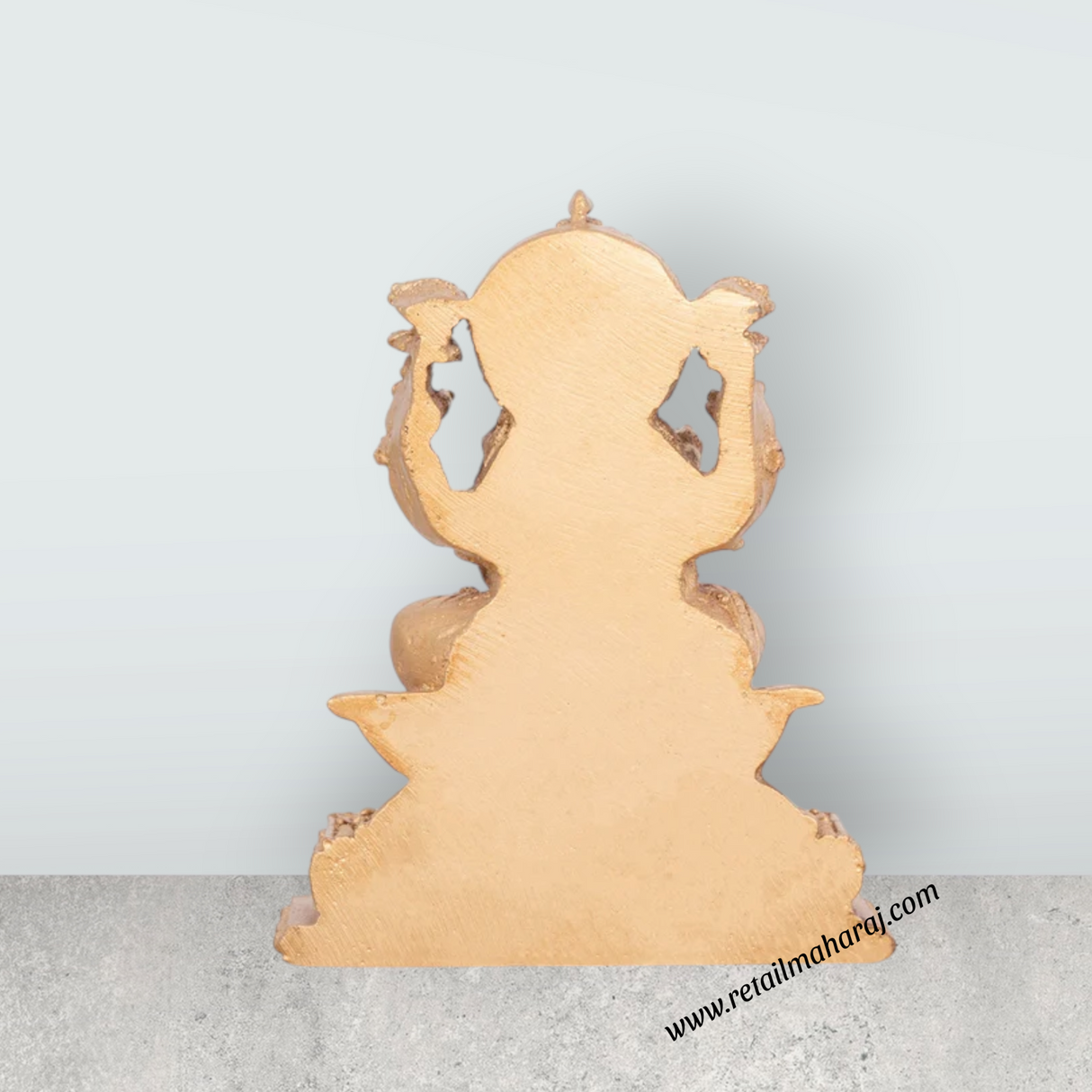 Laxmi Murti - 4.5 x 3.5 Inches | Gold Polish Laxmi Statue/ Resin Idol for Pooja - Retail Maharaj