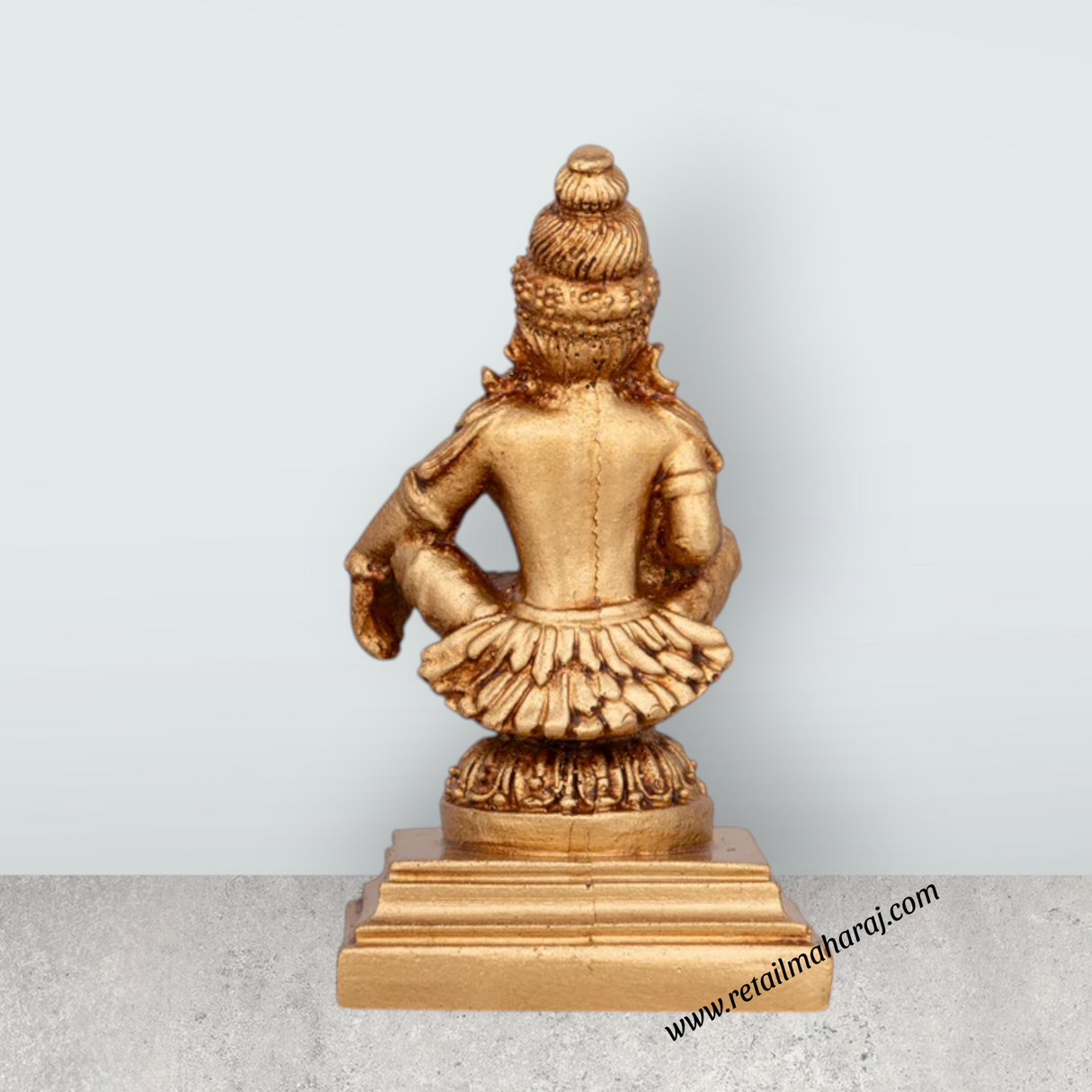 Ayyappan Statue - 3 x 1.5 Inches | Resin Statue/ Ayyappa Idol/ Ayyappan Vigraham for Pooja - Retail Maharaj