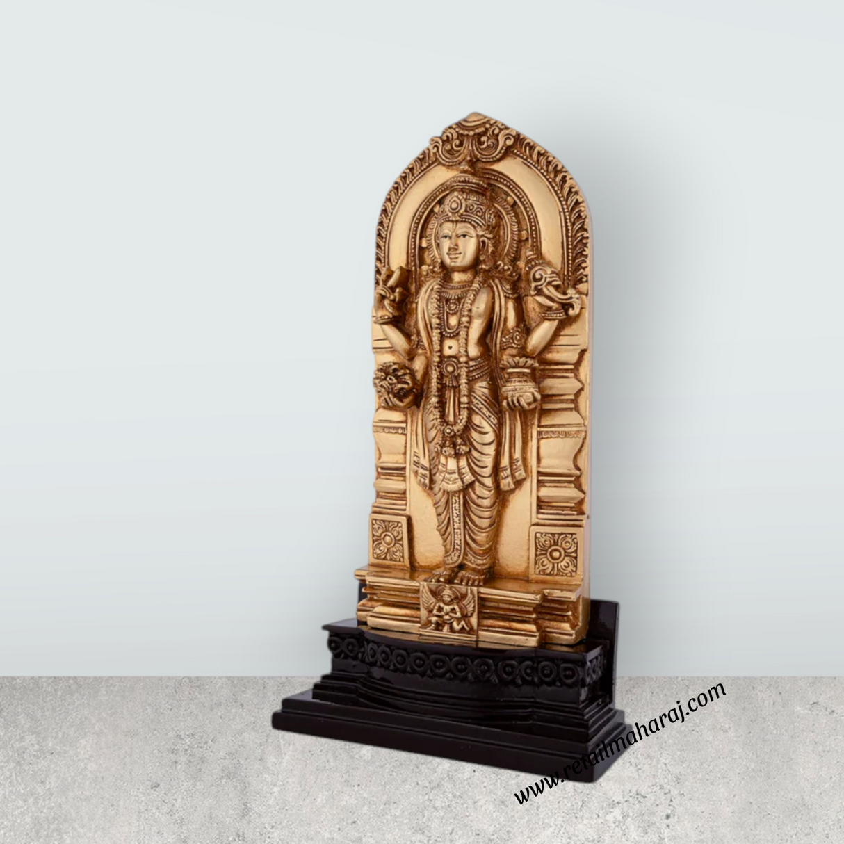 Dhanvantari Murti Standing On Base - 8.25 x 4.25 Inches | Resin Statue/ Dhanvantri Murti for Pooja - Retail Maharaj