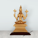 Varahi Amman Statue Sitting On Base - 7.5 x 5 Inches | Resin Gold Polish Varahi Idol for Pooja - Retail Maharaj