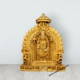 Simhasan Balaji Murti - 5 x 4 Inch | Resin Statue/ Gold Polish Balaji Idol for Pooja/ 296 Gms Approx - Retail Maharaj