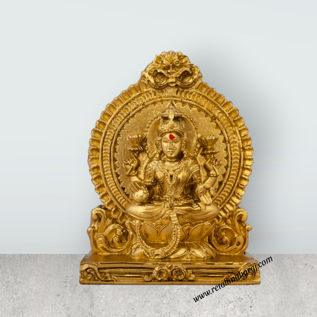 Lakshmi Idol With Arch - 4.5 x 3.25 Inches | Resin Statue/ Laxmi Murti/ Lakshmi Murti for Pooja - Retail Maharaj