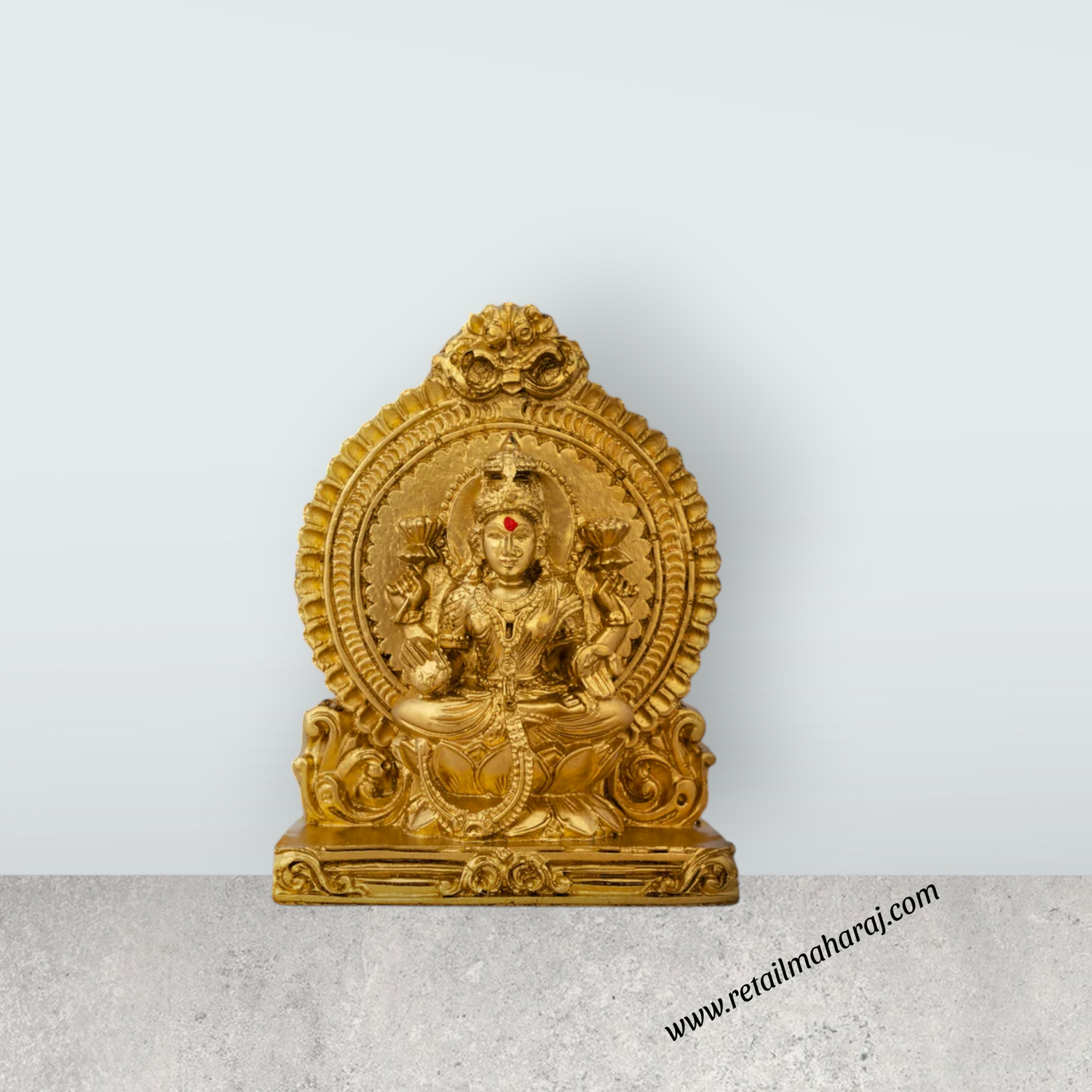 Lakshmi Idol With Arch - 4.5 x 3.25 Inches | Resin Statue/ Laxmi Murti/ Lakshmi Murti for Pooja - Retail Maharaj