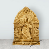 Radha Krishna Murti with Arch - 4.5 x 3.25 Inches | Resin Statue/ Gold Polish Radha Krishna Idol for Pooja - Retail Maharaj