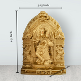 Radha Krishna Murti with Arch - 4.5 x 3.25 Inches | Resin Statue/ Gold Polish Radha Krishna Idol for Pooja - Retail Maharaj