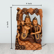 Radha Krishna Sitting Murti - 12 x 8 Inches | Wooden God Statue / Hindu God Murti Set / Radha Krishna Idol - Retail Maharaj