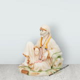 Saibaba Statue - 6.5 x 5.5 Inches | Resin Statue/ Sai Baba Vigraham for Pooja - Retail Maharaj