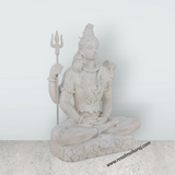 Saraswati Murti Sitting On Base - 6 x 5 Inches | Resin Statue / White Colour Saraswathy Idol For Worship - Retail Maharaj