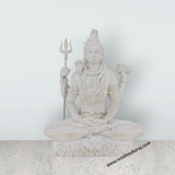Saraswati Murti Sitting On Base - 6 x 5 Inches | Resin Statue / White Colour Saraswathy Idol For Worship - Retail Maharaj