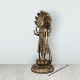 Vishnu Murti - 12 x 5 Inches | Resin Statue/ Brass Polish Vishnu Idol for Pooja - Retail Maharaj