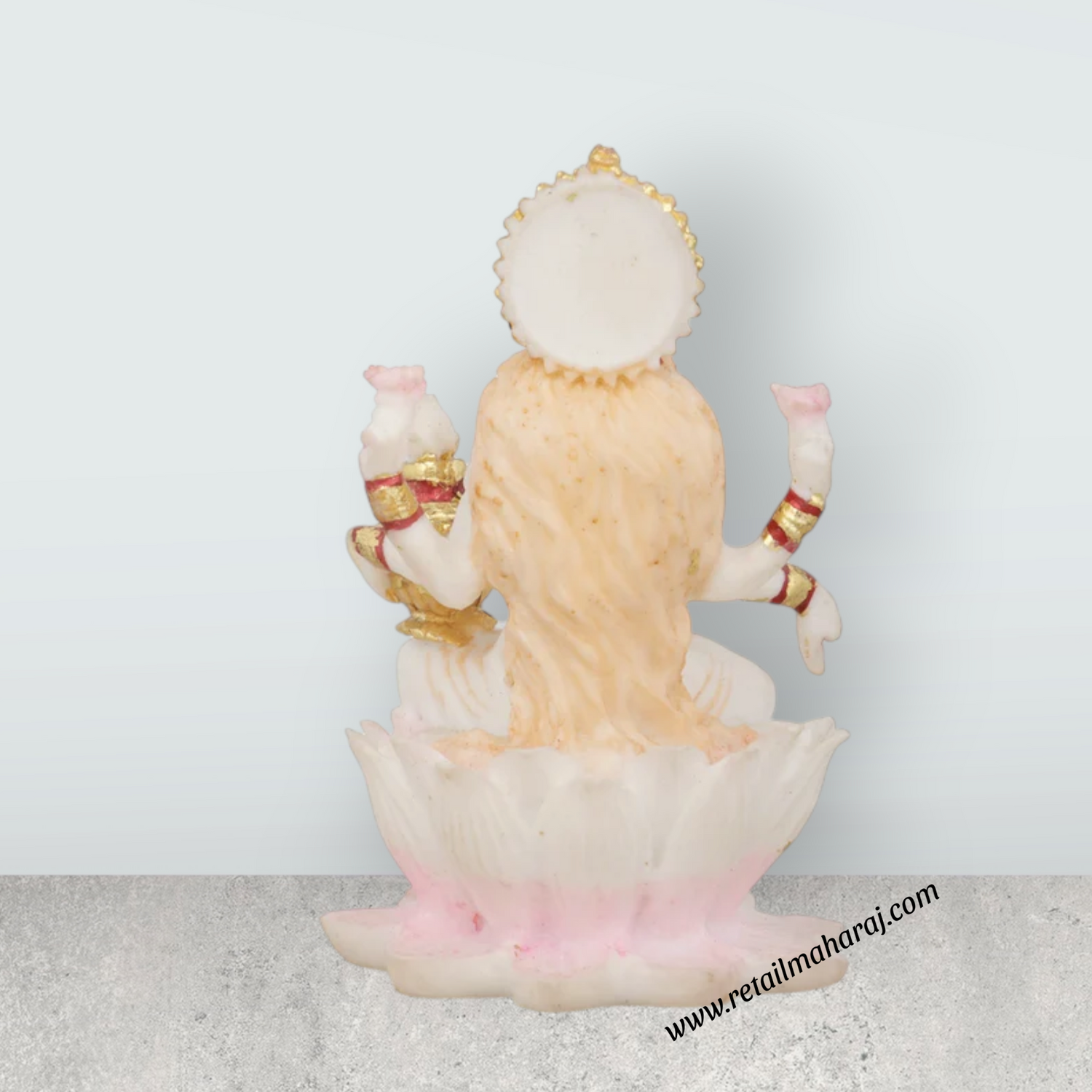 Ganesh Lakshmi Idol - 3 x 2 Inches | Marble Dust Murti/ Ganesh Lakshmi Statue for Pooja - Retail Maharaj