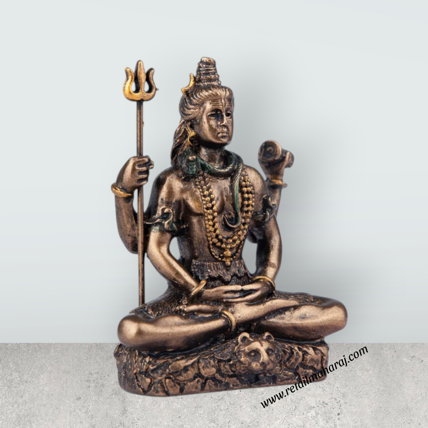 Shivan Statue - 3 x 2.5 Inches | Resin Statue/ Shiv Murti/ Shivan Idol for Pooja - Retail Maharaj